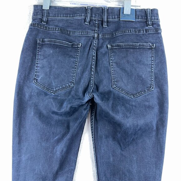 Mugsy Straight Leg Jeans Dark Wash Denim Stretch Mid Rise Men's Blue Size W31 - Picture 3 of 13